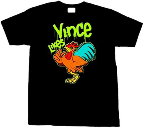 Vince Likes Cock A Doodle Do Dx Wrestling T Shirt Graphic Top Printed
