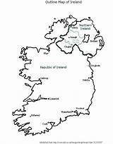 Ireland Map Coloring Printable Pages Blank Color Outline Colouring Derry Coloringhome Print Maps Popular Template Getcolorings Choose Board sketch template