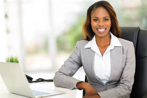 young afro american businesswoman sitting  office office services