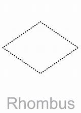 Rhombus Shape sketch template