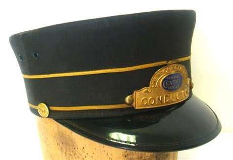 vintage  york central railroad conductors hat
