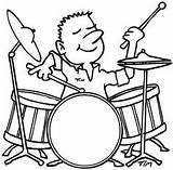 Drum Coloring Pages Playing Drummer Boy Drums Drawing Colouring Cartoon Enjoy Play Color Line Kids Boys Enjoys Kidsplaycolor Chased Dog sketch template
