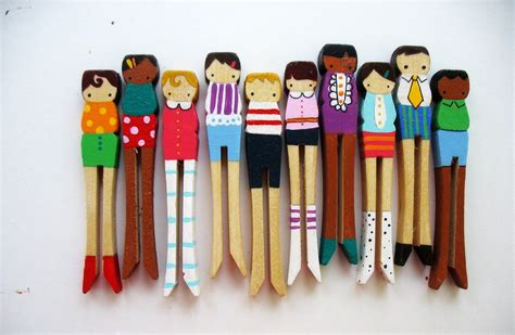 wooden folk art clothespin dolls custom made get a