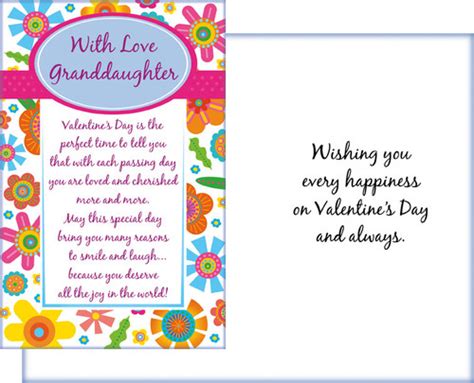 valentines day granddaughter cards  envelopes