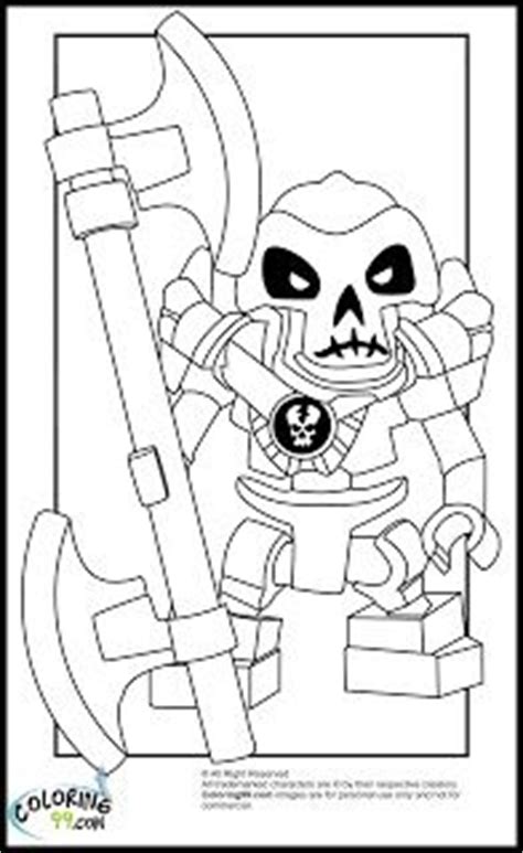 printable coloring page  lego ninjago cole fighting skeletons