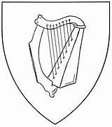 Harp Drawing Coloring Ireland Symbol Template Zither Celtic Getdrawings Mistholme Pages sketch template