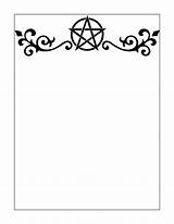 Wiccan Coloring Spells Dividers Magick Stationary sketch template