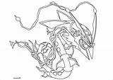 Rayquaza Beau sketch template