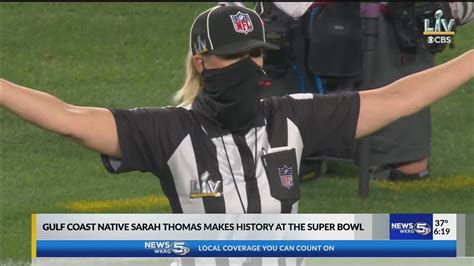 Sarah Thomas Becomes First Woman To Referee At Super Bowl Youtube