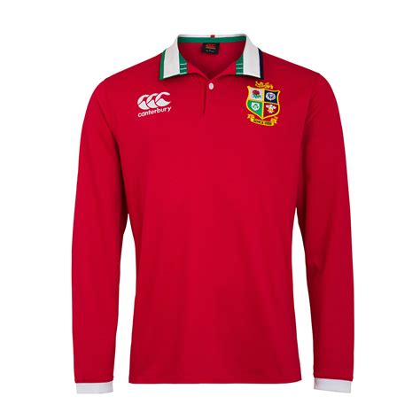 mens  british  irish lions classic rugby shirt long sleeved rugbystore