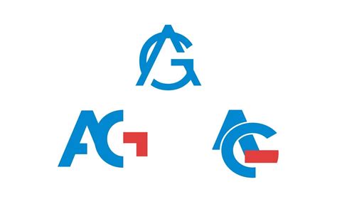 letter ag logo design template vector inspiration  vector art