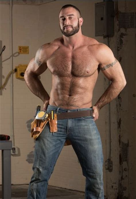 Gay Adult Film Star Hunk Spencer Reed As A Workman