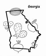 Georgia Coloring Pages State Map Uga Printables Usa Ga Shape Print Printable Outline Go States Getcolorings Next Back Interest Points sketch template