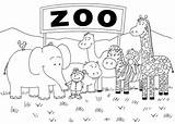Zoo Printable Kindergarten Everfreecoloring Peppa Toddlers 123rf Coloringme sketch template