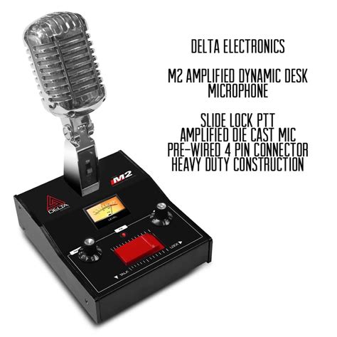 delta  power  pin president dynamic amplified base microphone cb ham mic ebay