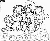 Garfield Coloring Friends Cat Printable sketch template