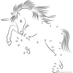 unicorn connect  dots printable worksheets