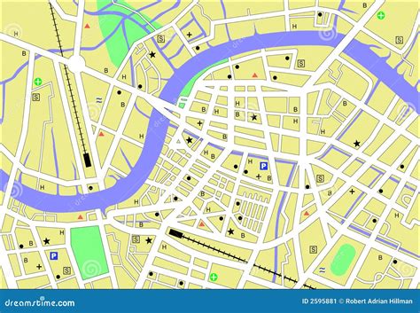 streetmap stock vector illustration  urban guide route