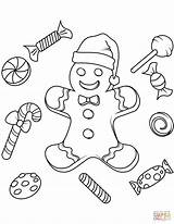 Gingerbread Coloring Christmas Pages Printable Man Kids Color Cute Entitlementtrap Book Template Print Body Categories Adult sketch template