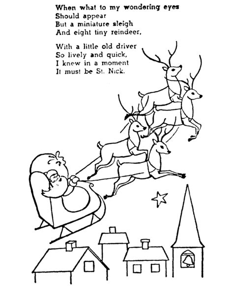 twas night  christmas coloring pages coloring home