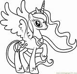 Mlp Unicornio Celestia Omalovanky Coloringpages101 Malowanki Poni Unicorns Wpid Kuda Coloringhome sketch template