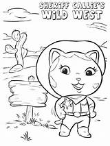 Coloring Pages Wild West Callie Sheriff Bright Colors Favorite Color Choose Kids sketch template