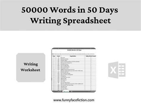 Word Count Tracking Spreadsheet For Writers Novel Writing Etsy Uk