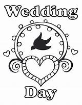 Coloring Pages Wedding Kids Marry Weddings Library Clipart Printable sketch template