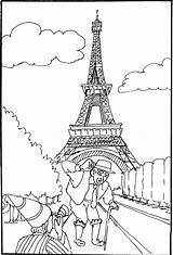 Eiffel Coloring Dibujos sketch template