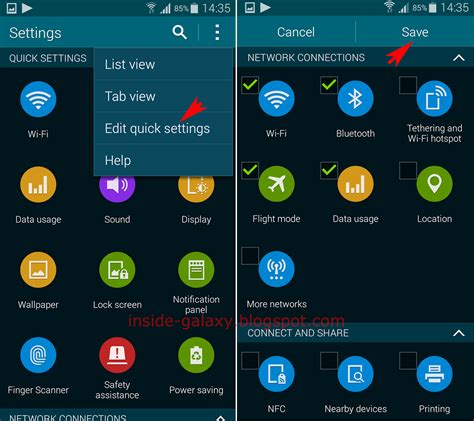 galaxy samsung galaxy    change  settings menu view  android  kitkat