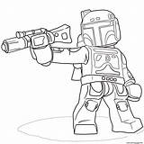 Wars Star Coloring Lego Boba Fett Pages Printable sketch template