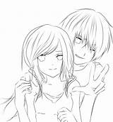 Anime Coloring Pages Couple Kissing Hugging Vector Couples Cute Color Deviantart Template Sketch Printable Templates Colorings Print Interesting sketch template