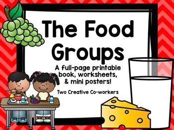 food groups worksheets mini book posters group meals mini