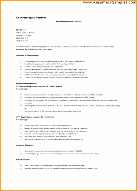 esthetician resume template  samples examples format resume