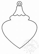 Bauble Pointed Coloringpage sketch template