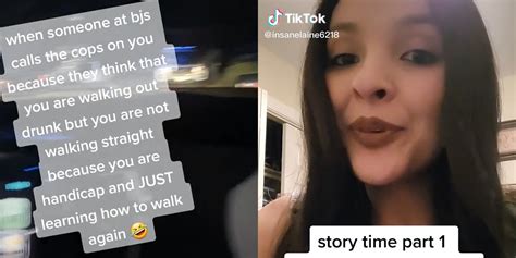 tiktoker says someone called the cops because of her limp