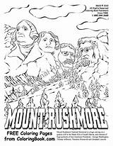 Rushmore Coloring Mount Pages Printable Getcolorings Mt Color sketch template