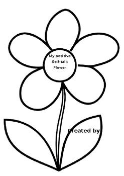 positive  talk flower  teachwithmissperdrau tpt