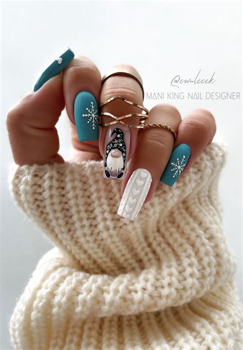 festive fingertips  enchanting christmas nail ideas gnome