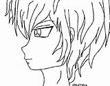 Anime Coloring Boy Pages Coloringcrew sketch template