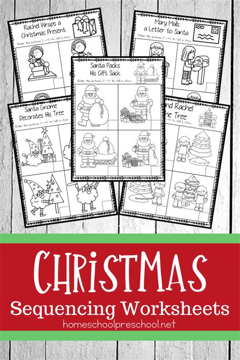 christmas sequence worksheet pack sequencing worksheets sequencing