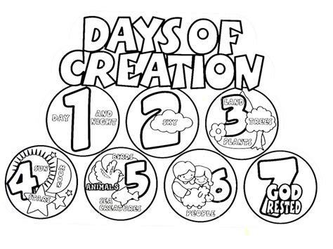 days  creation coloring pages posted  zoey mercado