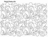 Patterns Paisley Quilting Quilt Playful Longarm Machine Annebrightdesigns sketch template