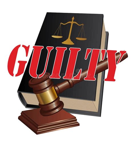 guilty verdict stock vector illustration  rights court