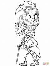 Dead Coloring Pages Adults Skeleton sketch template