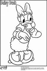 Duck Daisy Coloring Pages Ice Cream Eating Donald Characters sketch template