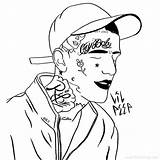 Peep Lil Durk Lineart Xcolorings Crying sketch template