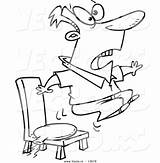 Coloring Pages Fart Cartoon Getcolorings Chair Man Vector sketch template