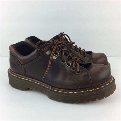 dr martens shoes dr martens brown chunky sole oxfords  color brown size  flat