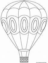 Balloon Air Coloring Hot Printable Pages Basket Template Balloons Ballon Colouring Color Kids Baloon 색칠 공부 Sketch 열기구 Templates sketch template